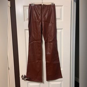 Faux leather pants